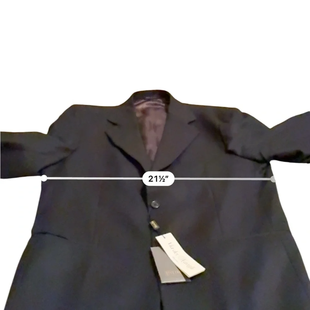 Via Dei Navigli NWT Virgin Wool Blazer Men’s‎ Size 40 US Black Classic Fit